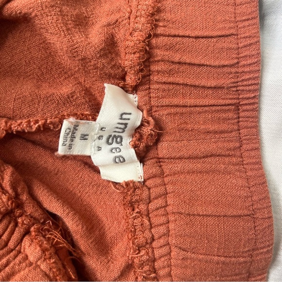 Umgee Orange Wide Leg pants with Elastic Waistband - Picture 9 of 12